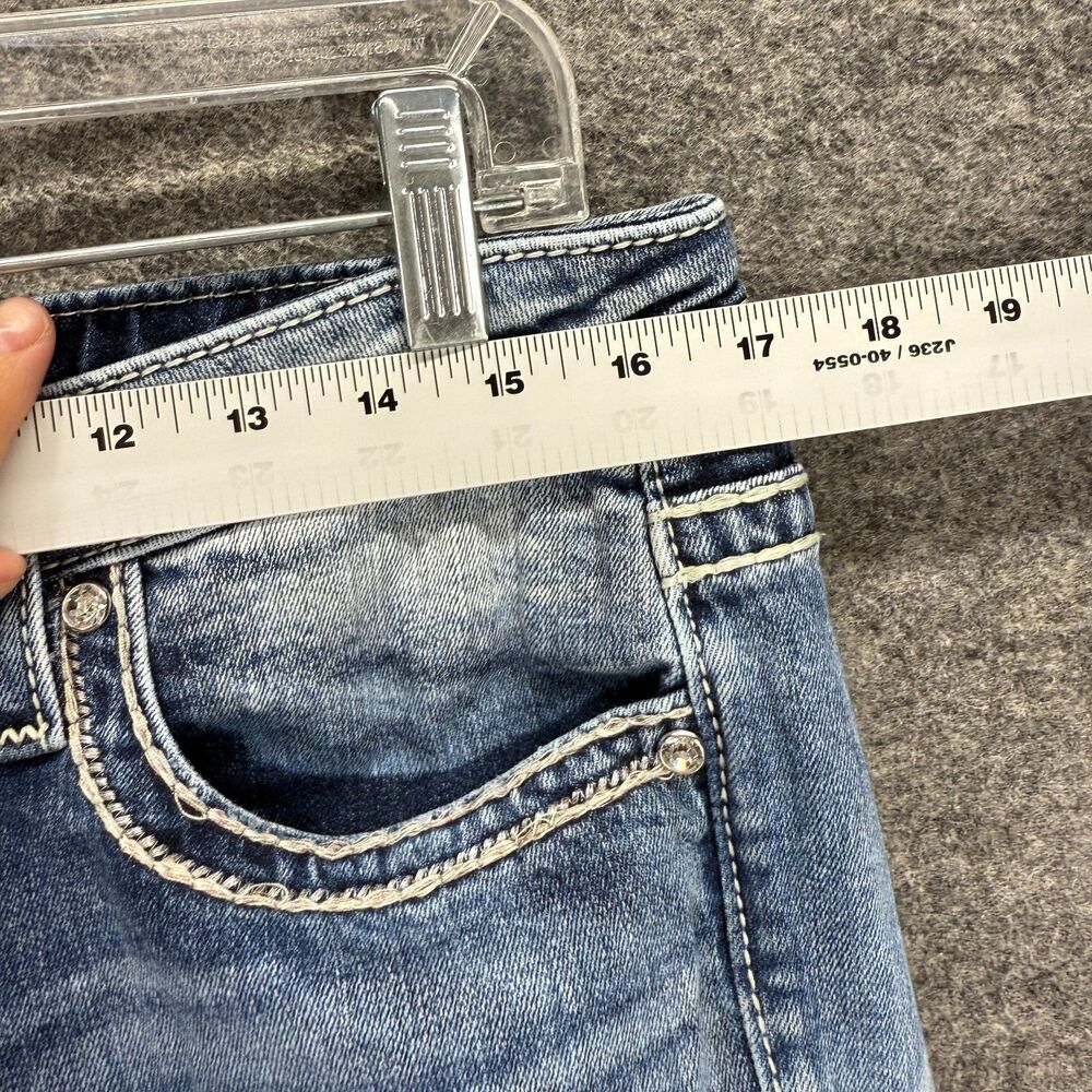 Vigoss Cropped Jeans Women S Small Blue Denim Light Wash Mid Rise Heritage Fit - Picture 3 of 9